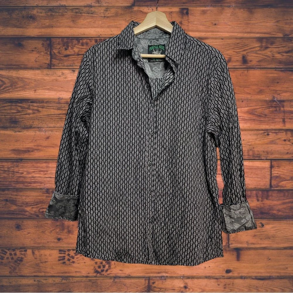 5 for $25🔥Purple Haze Properties‎ Jim Hendrix Button Front Shirt Medium